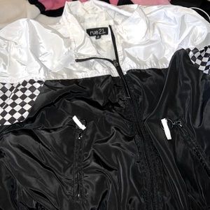 checkered bomber jacket